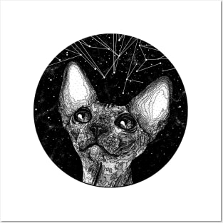 Cat Dotwork Posters and Art